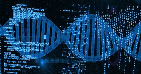 DNA Strand and Digital Data Integration - Download Free Stock Images Pikwizard.com