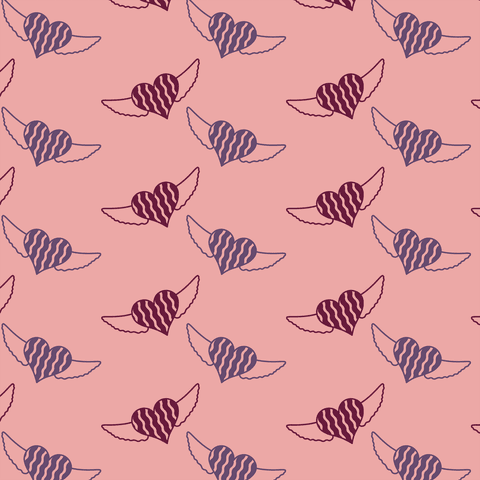 Transparent Winged Hearts Pattern Vector Illustration - Download Free Stock Videos Pikwizard.com