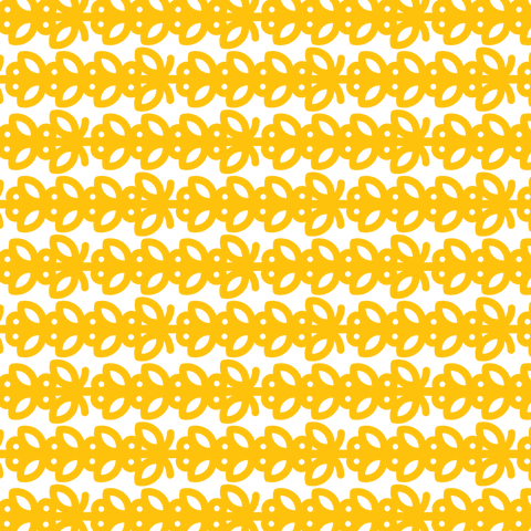 Yellow repeating shape pattern on transparent background
