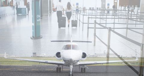 Aviation Business Concept with Airport and Business Travelers - Download Free Stock Images Pikwizard.com