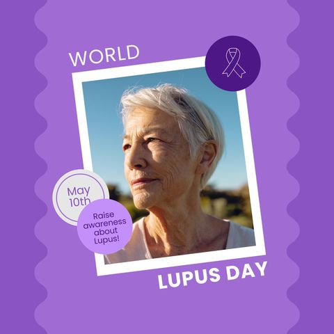 Senior Woman Advocating World Lupus Day Awareness
