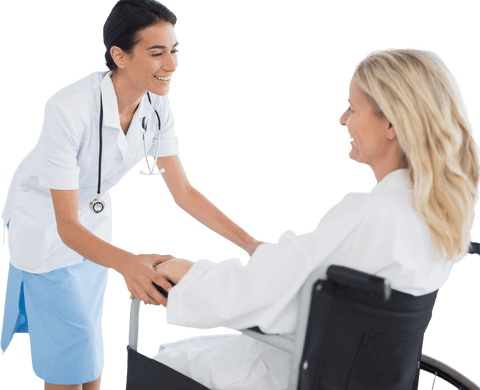 Doctor Comforts Patient in Transparent PNG Concept