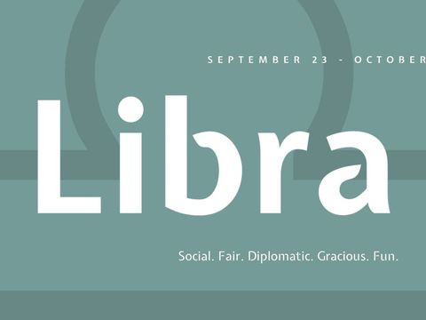 libra zodiac sign with harmonious typography and traits - Download Free Stock Templates Pikwizard.com