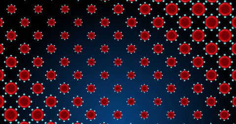 Abstract Red Cells on Dark Blue Background Digital Art - Download Free Stock Images Pikwizard.com