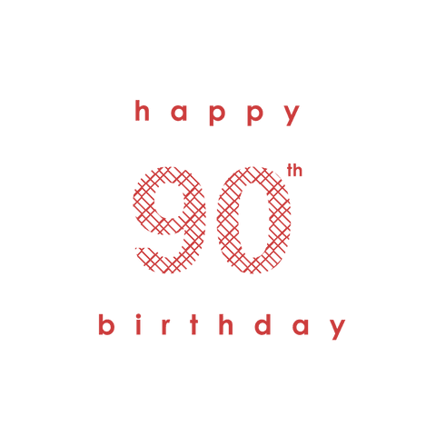 Red 90 Birthday Graphic on Transparent Background - Download Free Stock Videos Pikwizard.com