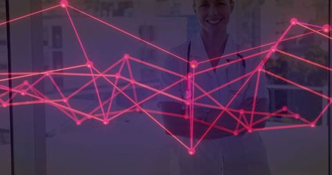 Futuristic Medical Technology with Doctor and Digital Data Graph