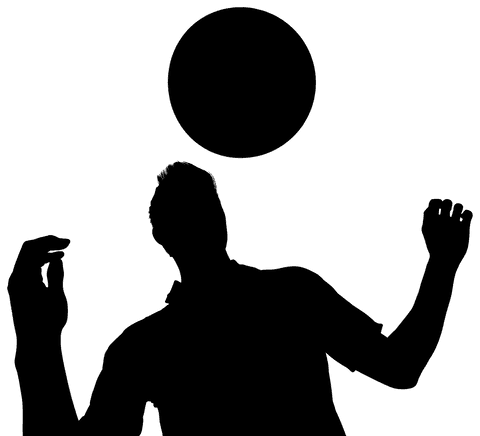 Silhouette Illustration of Man Sports Lifestyle on Transparent Background