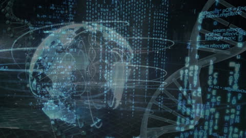 Digital World with Glowing Data Network Background