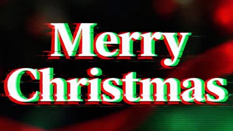 Glitched Merry Christmas Typography Animation with RGB Split, Chromatic Distortion and Noise