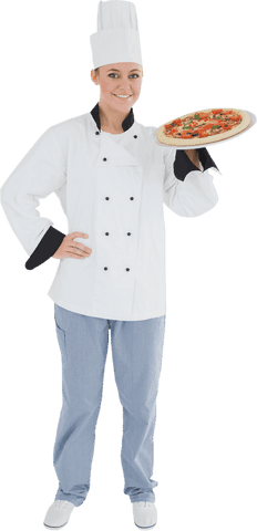 Transparent Chef Holding Fresh Italian Pizza with Confidence - Download Free Stock Videos Pikwizard.com