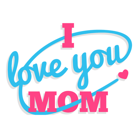 colorful i love you mom text on transparent background - Download Free Stock Videos Pikwizard.com