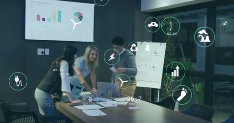 Team Collaborating on Eco-Friendly Business Strategies