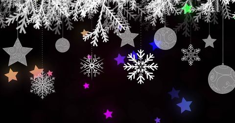 Festive Christmas Decorations with Snowflakes and Stars - Download Free Stock Images Pikwizard.com