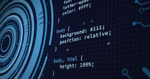 Futuristic Technology Interface with Coding and Circuit Patterns - Download Free Stock Images Pikwizard.com