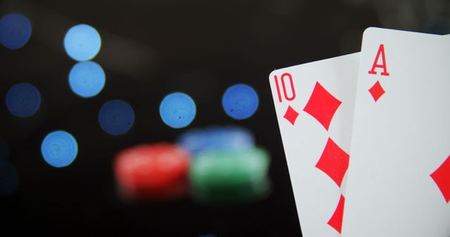 Stack of playing cards on poker table in casino - Download Free Stock Photos Pikwizard.com