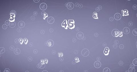 Digital Network with Media Icons and Numbers on Gray Background - Download Free Stock Images Pikwizard.com