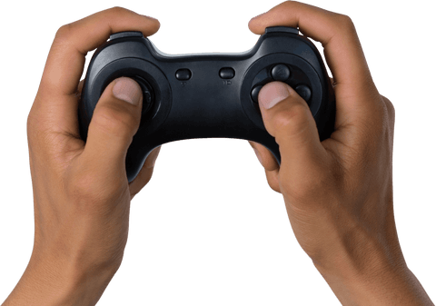 transparent hands gripping black gaming controller close-up - Download Free Stock Videos Pikwizard.com