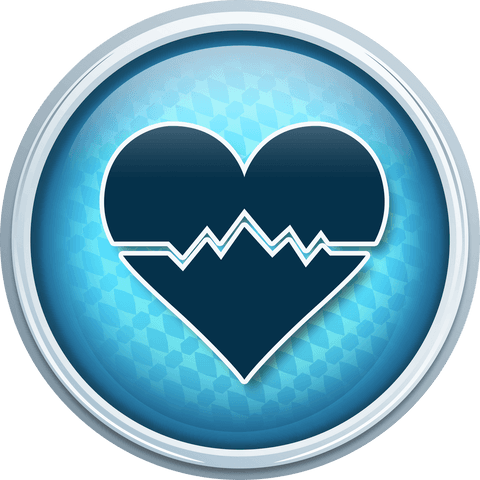 Transparent Heart Pulse Rate Symbol on Blue Background - Download Free Stock Videos Pikwizard.com