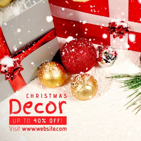 Festive Christmas Decor with Baubles and Wrapped Gifts