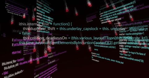 Floating JavaScript Snippets in Futuristic Cyber Space