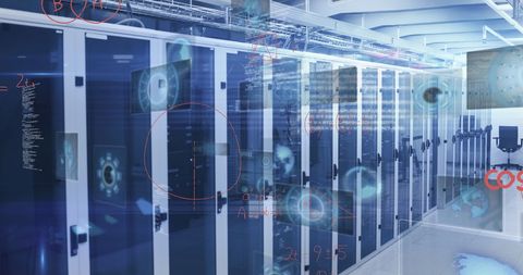 Digital Data Processing in Advanced Server Room Concept - Download Free Stock Images Pikwizard.com