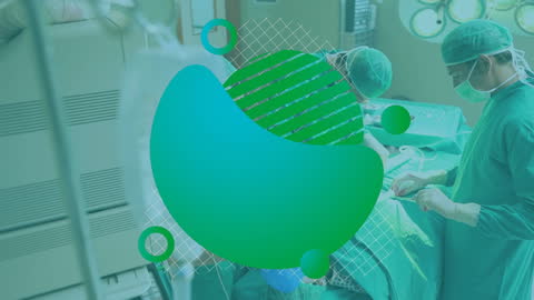 Innovative Surgery Animated Concept with Green 3D Shapes