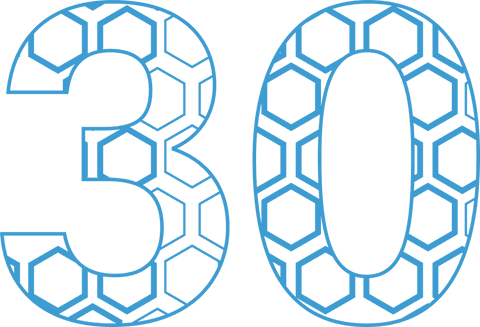 Transparent Blue Number 30 with Geometric Pattern - Download Free Stock Videos Pikwizard.com
