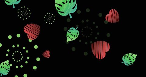 Festive Explosions with Leaf and Heart Patterns - Download Free Stock Images Pikwizard.com