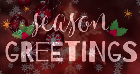 Festive Season's Greetings with Rich Red Tones