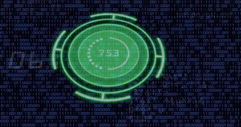 Digital revolving data processing with binary background