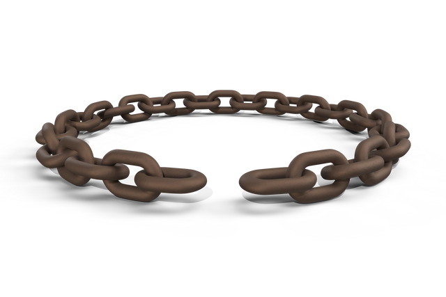 3D Rendered Broken Chain Symbolizing Freedom and Breaking Boundaries - Download Free Stock Videos Pikwizard.com