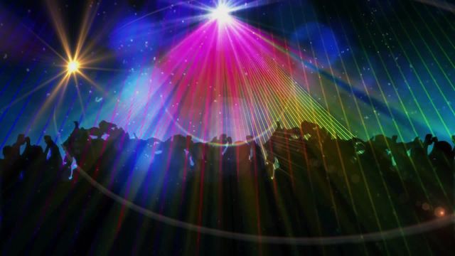 This animation showcases colorful laser lights and spotlights illuminating a lively crowd silhouette at a concert. Perfect for use in projects involving nightlife advertising, music festival promotions, or concert event flyers. It captures the dynamic atmosphere of musical events, enhancing themes of fun, celebration, and excitement.