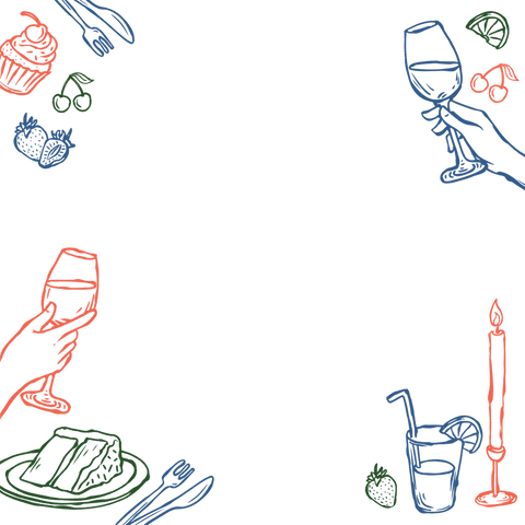 Stylized Wine Glass Cupcake Border Illustration Transparent Background - Download Free Stock Videos Pikwizard.com