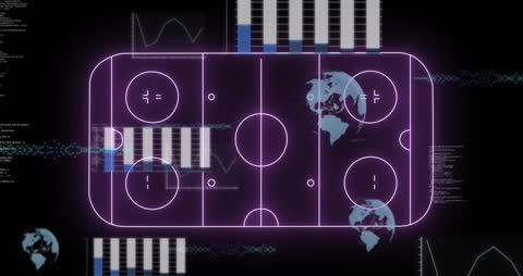 Futuristic Hockey Data Analysis Concept