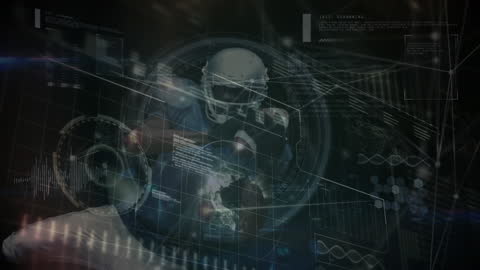Digital Data Interflow with American Football Imagery