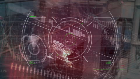 Futuristic Interface with Data Visualization Concepts