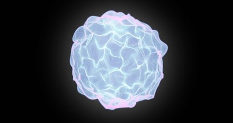 AI Glowing Globe with Dynamic Light Trails on Black