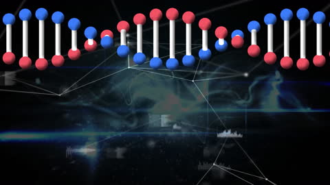 Spinning DNA Structure Over Network and Digital Waves
