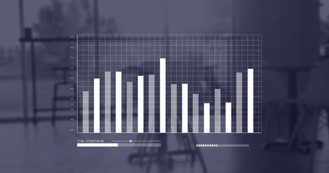digital financial data overlaid on office background - Download Free Stock Images Pikwizard.com