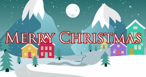 Cheerful Christmas Greeting in Winter Wonderland