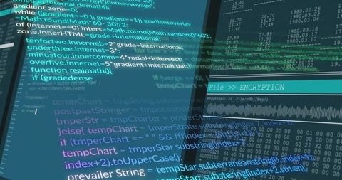 coders workstation displaying complex programming and encryption code - Download Free Stock Images Pikwizard.com