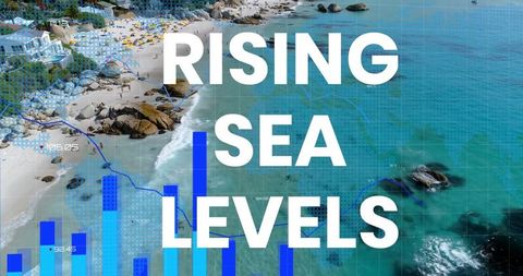 Rising Sea Levels and Financial Impact Visualization - Download Free Stock Images Pikwizard.com