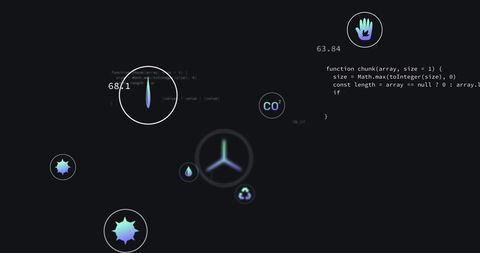 Futuristic Ecology Icons in Digital Network Interface - Download Free Stock Images Pikwizard.com