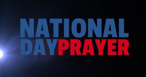 National day of prayer text with light effect