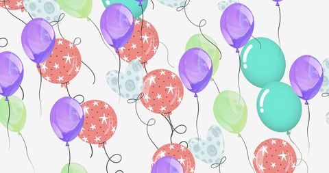 Vibrant Heart and Star Patterned Balloons for Celebrations - Download Free Stock Images Pikwizard.com