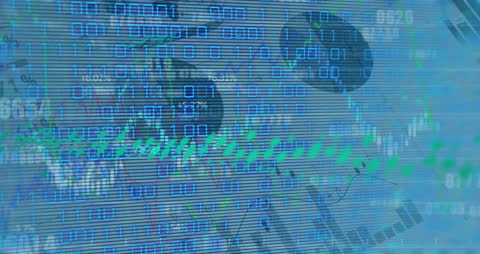 Binary Code and Financial Data Illustration