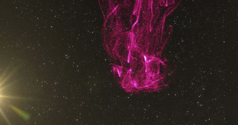Digitized Red Wave Surrounded by Sparkling Stars in Cosmic Space - Download Free Stock Images Pikwizard.com