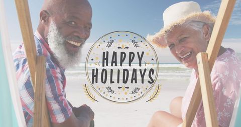 Cheerful Senior Couple Enjoying Beach Holiday