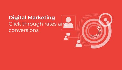 Digital Marketing Insights into Click-Through and Conversion Rates - Download Free Stock Templates Pikwizard.com