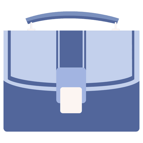 Stylish Blue Briefcase Icon on Transparent Background - Download Free Stock Videos Pikwizard.com